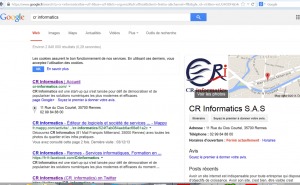 e-réputation de CR Informatics sur Google